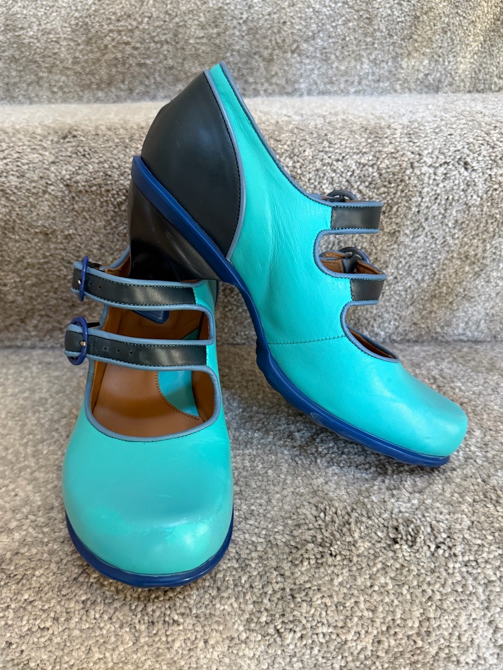 🎉John Fluevog LIZ Mary Jane Heels, Women’s Size 10, Navy.